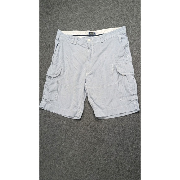 Polo Ralph Lauren Other - Polo Ralph Lauren Shorts Men's Blue‎ White 42T Seersucker Cargo Chinos Old Money